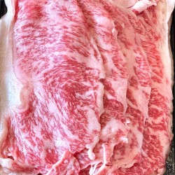 JAPANESE A4 WAGYU STRIPLOIN FOR SUKIYAKI/ SHABUSHABU  (+/-2MM) 500G+/-10G