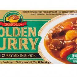 S&B GOLDEN CURRY JUMBO MED-HOT 220G